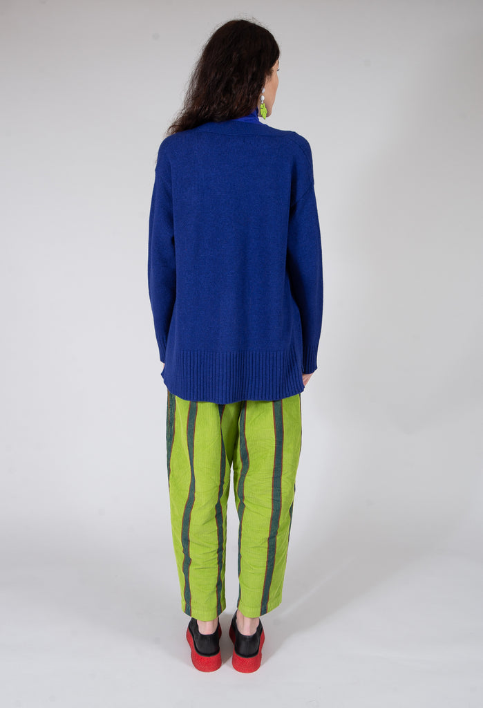 Knitted Cardigan in Cobalto Cobalt