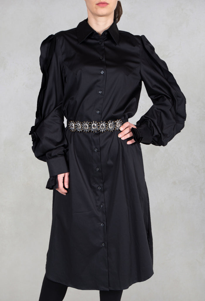 Elea Shirt Dress in Black