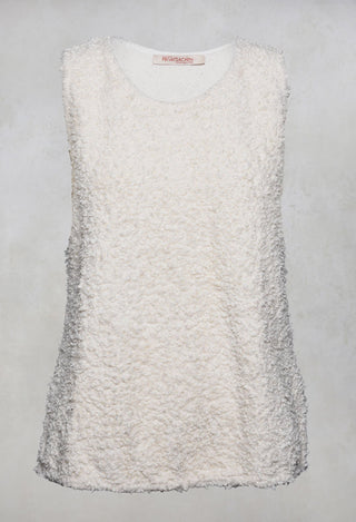 Detailaiv Teddybear Vest Top in Snow