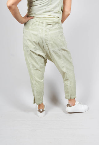 Drop Crotch Cargo Trousers in Pearl