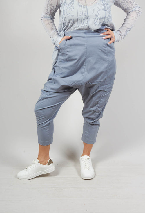 Drop Crotch Cargo Trousers in Water