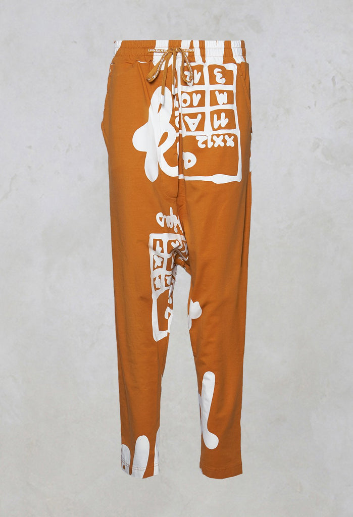 Drop Crotch Joggers in Mango Print