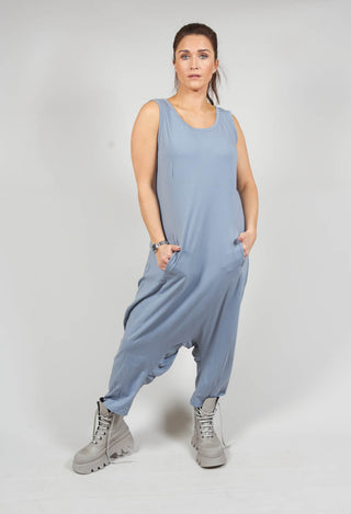 Drop Crotch Jumpsuit in Water