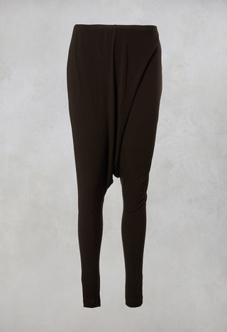 Drop Crotch Leggings in Brown