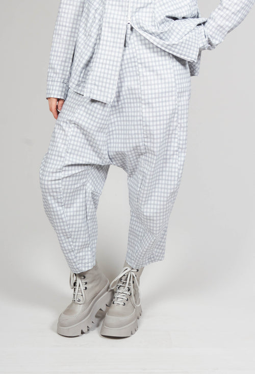 Drop Crotch Peg Style Trousers in Water Check