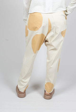 Drop Crotch Peg Trousers in Corn Print