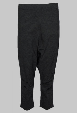Drop Crotch Trousers with Stretch in Slate Faux
