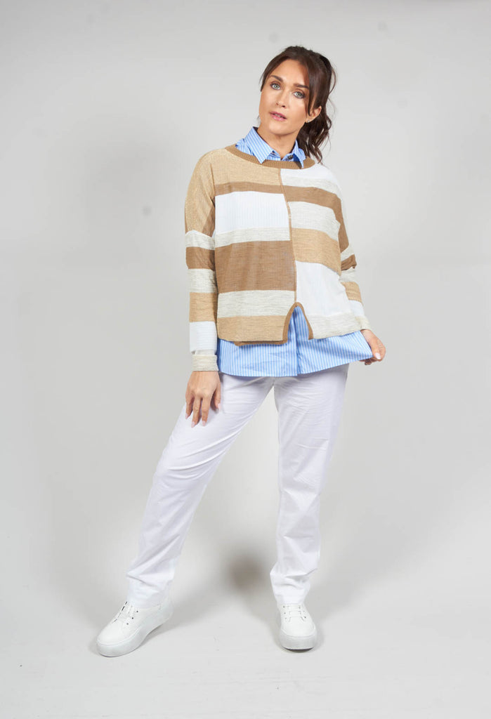 Poplin Shirt in Azzurro / Bianco
