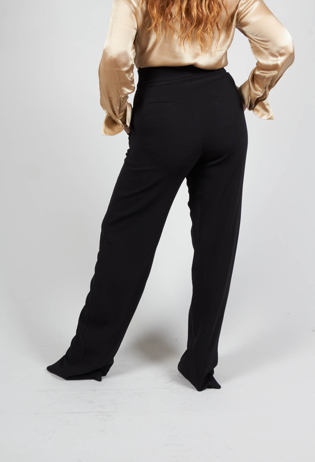 Crepe York Pants in Black