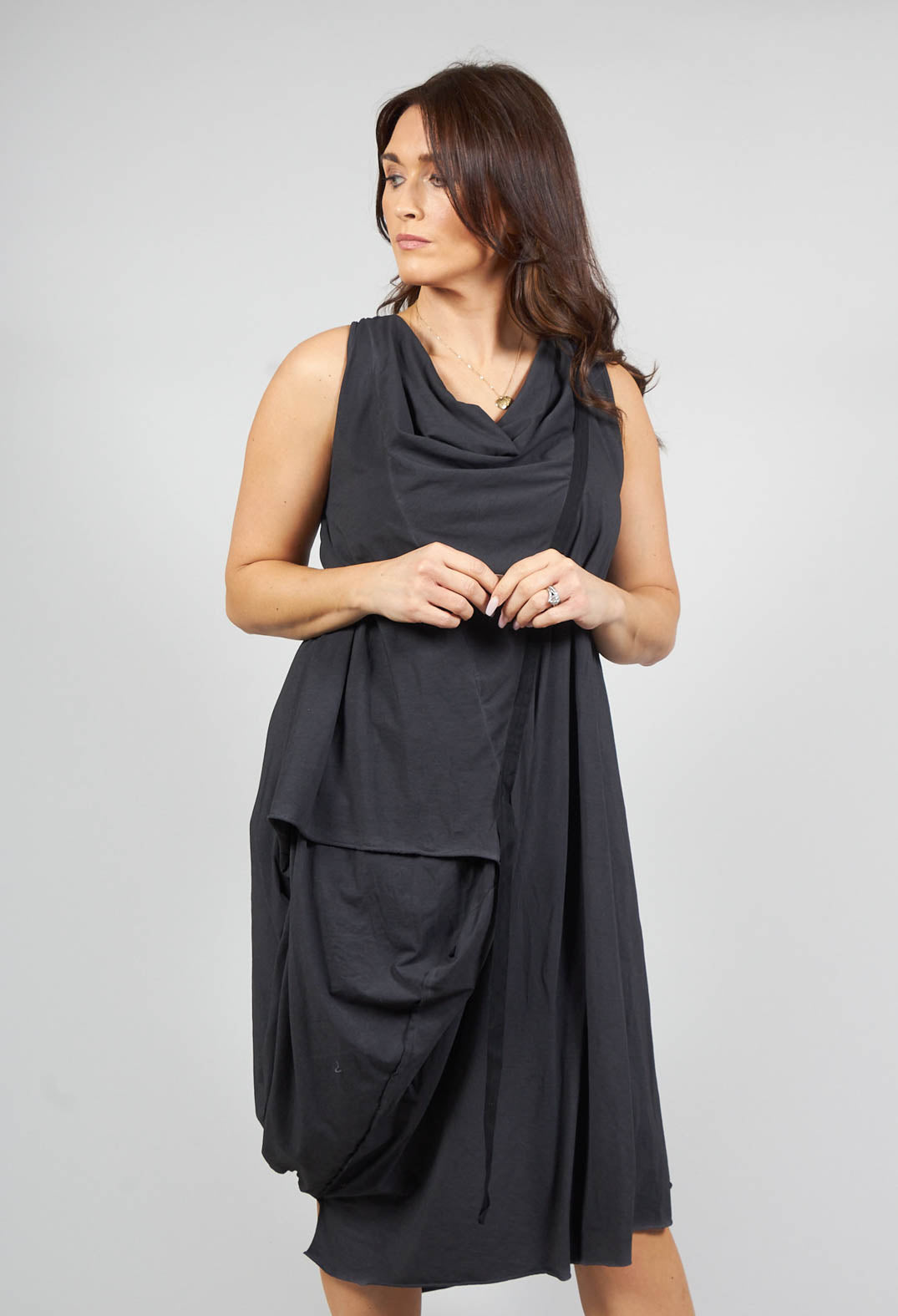 Betsy Dress in Dyed Black
