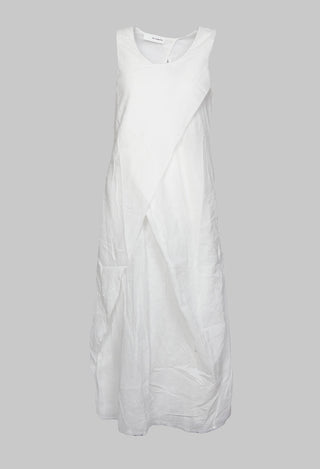 Edith Dress with Overlay in White