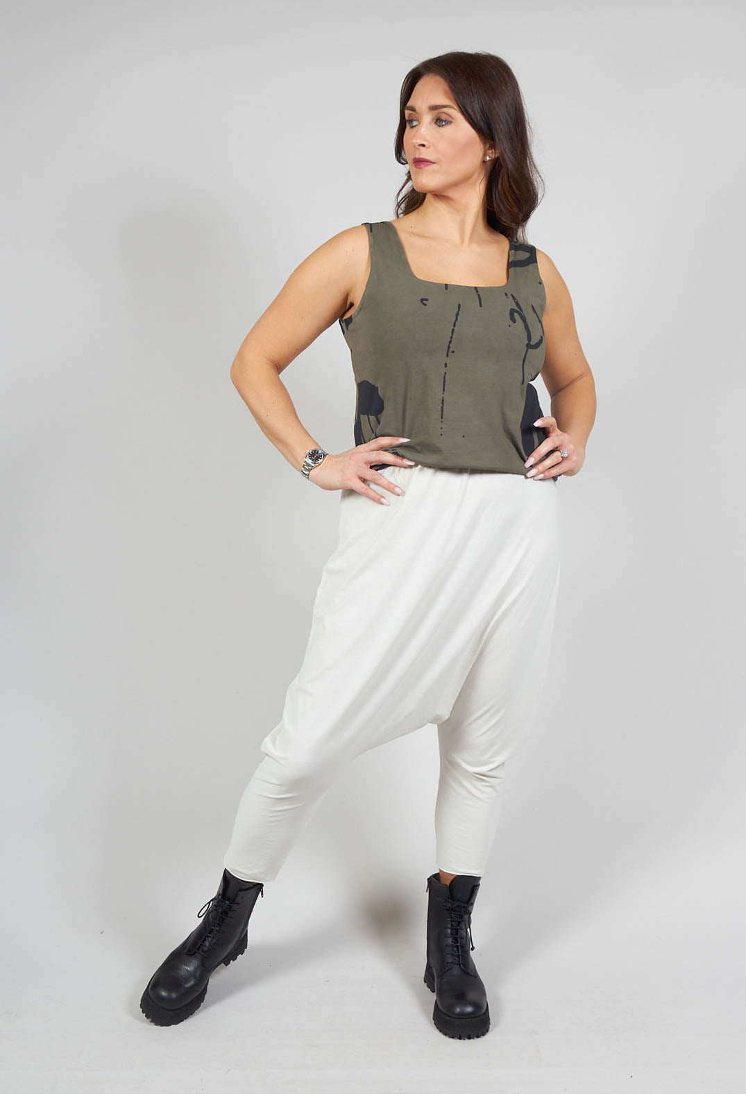 Elasticated Jersey Trouser in Nessel