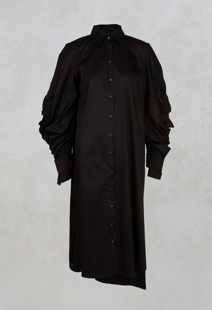 Elea Shirt Dress in Black