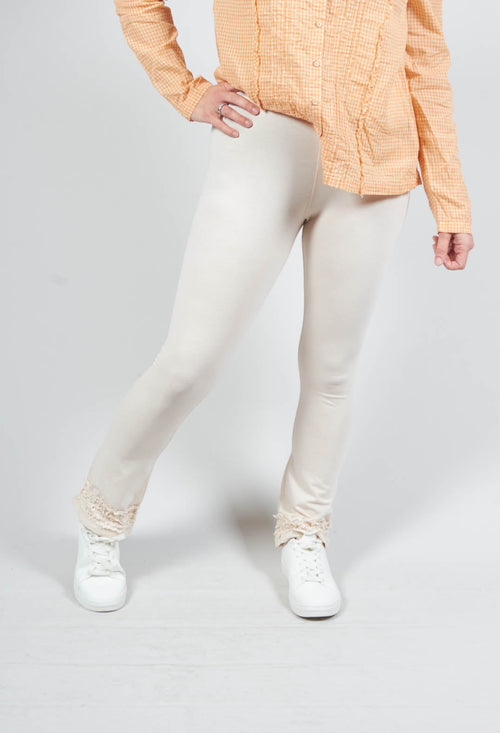 Ellen Cropped Leggings in Pale Pink