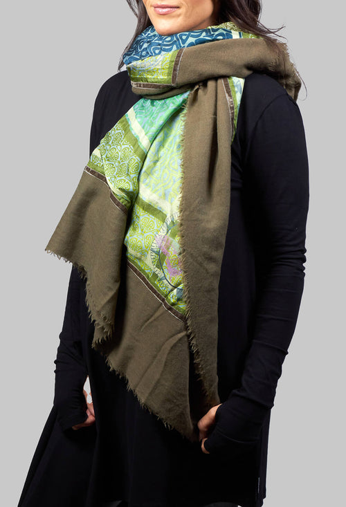 Eye Cherry Scarf in Khaki