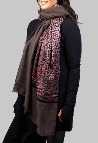 Eye in the Sky Silk Scarf in Brown