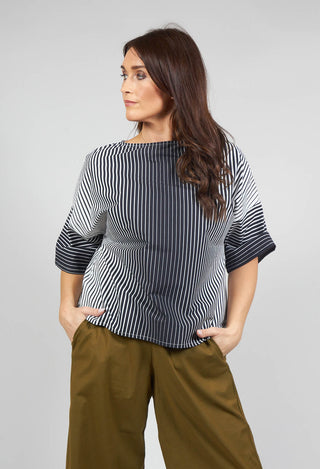 Faly Shirt in Off White and Night Stripe