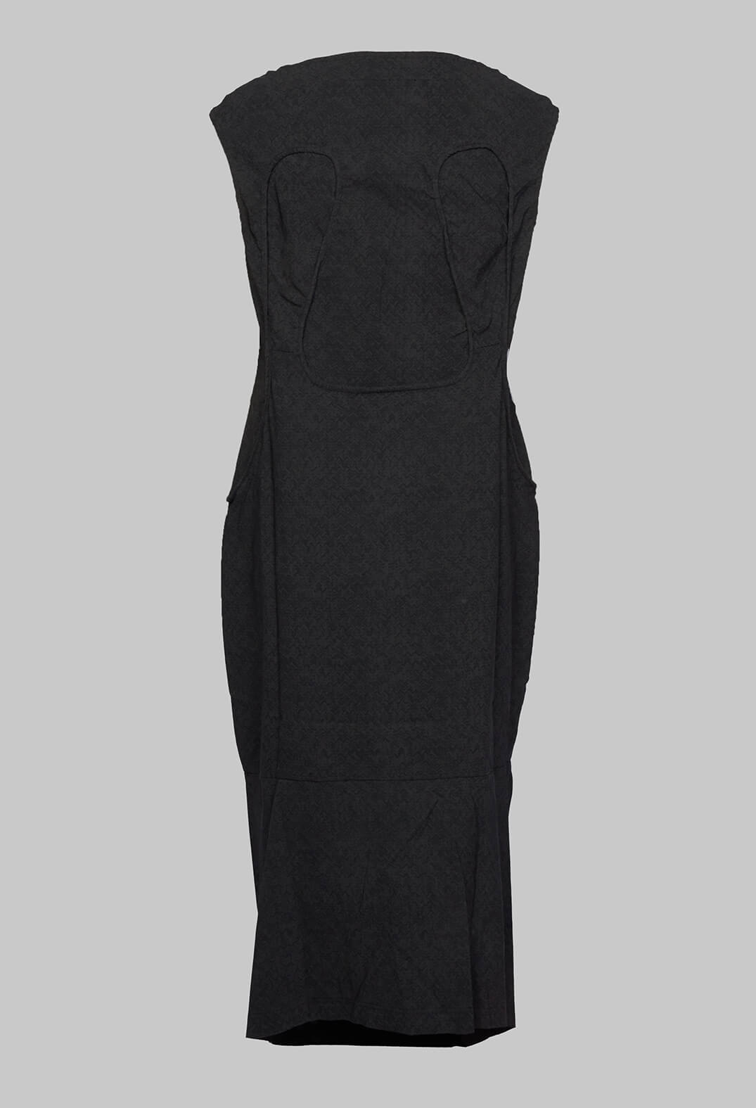 Fitted Midi Dress with Stretch in Slate Faux