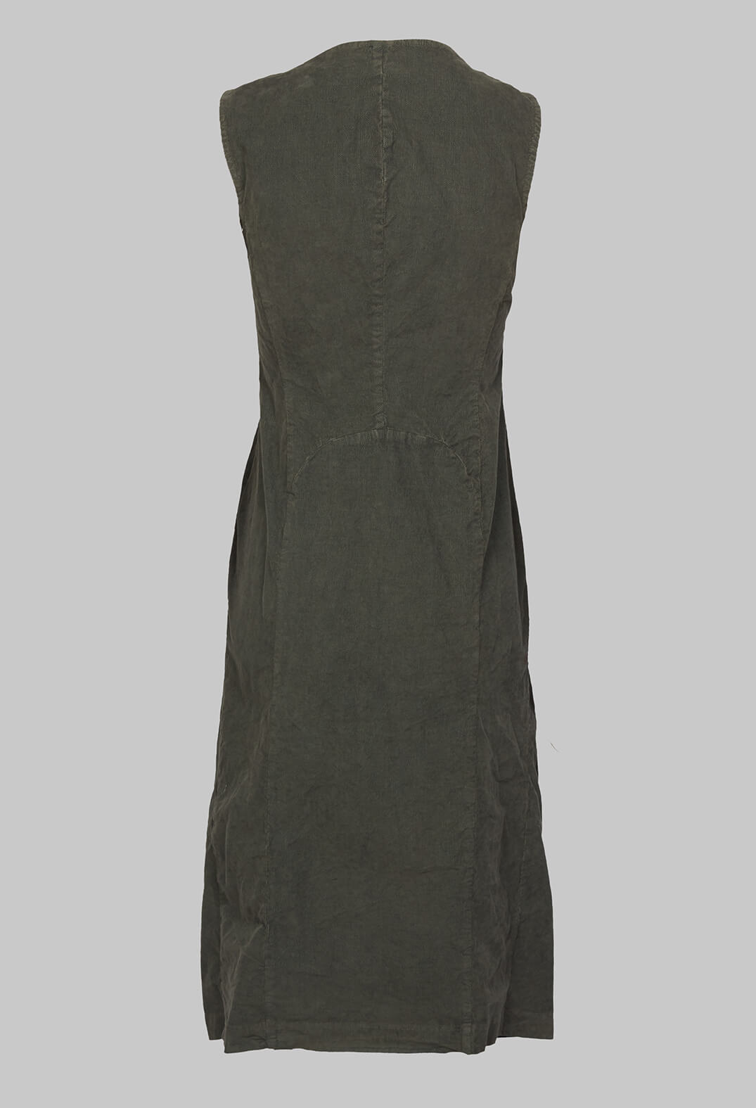 Fitted Sleeveless Midi Dress in Slate