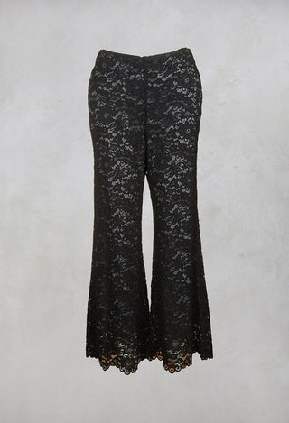 Flared Trousers in Black