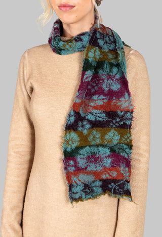 Floral Scarf in Teal