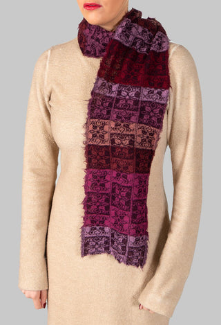 Floral Striped Scarf in Rose