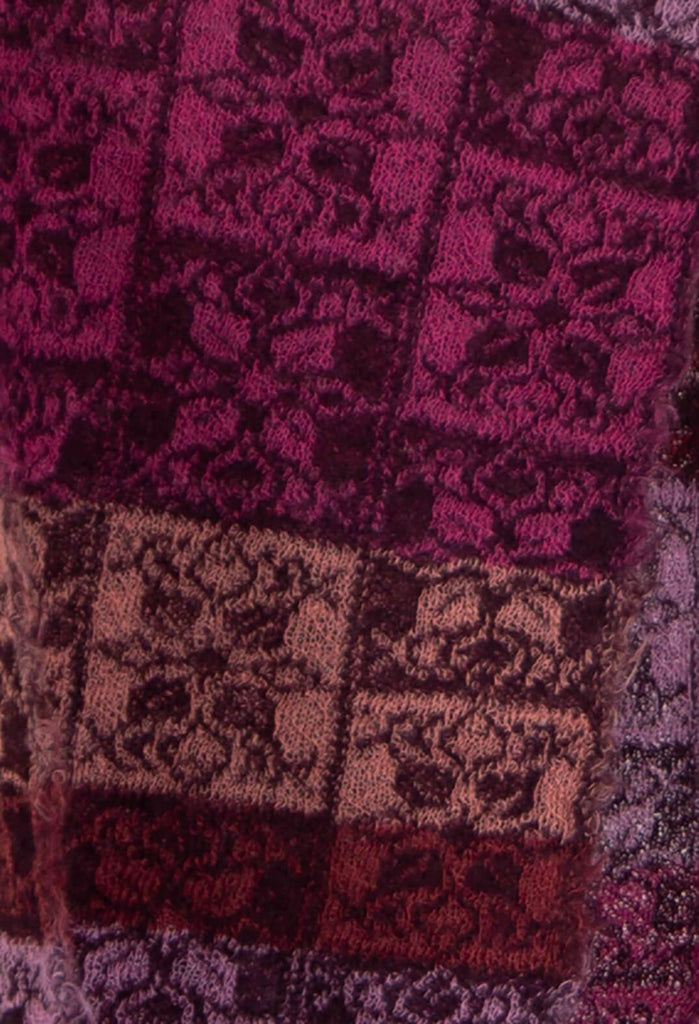 Floral Striped Scarf in Rose