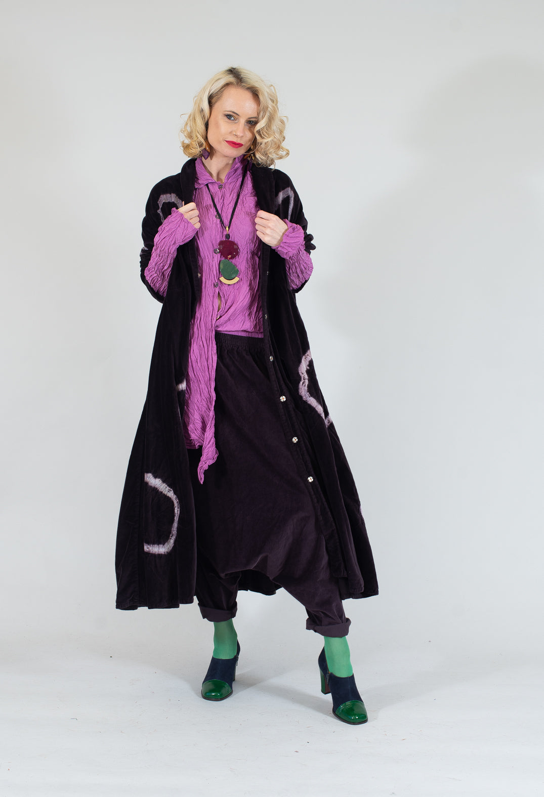 Zuglick Coat in Borke Purple