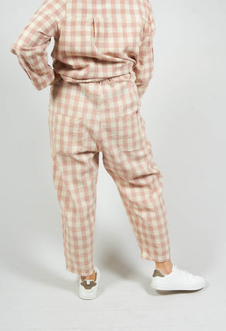 Gaston Rustic Trousers in Carreaux Rose