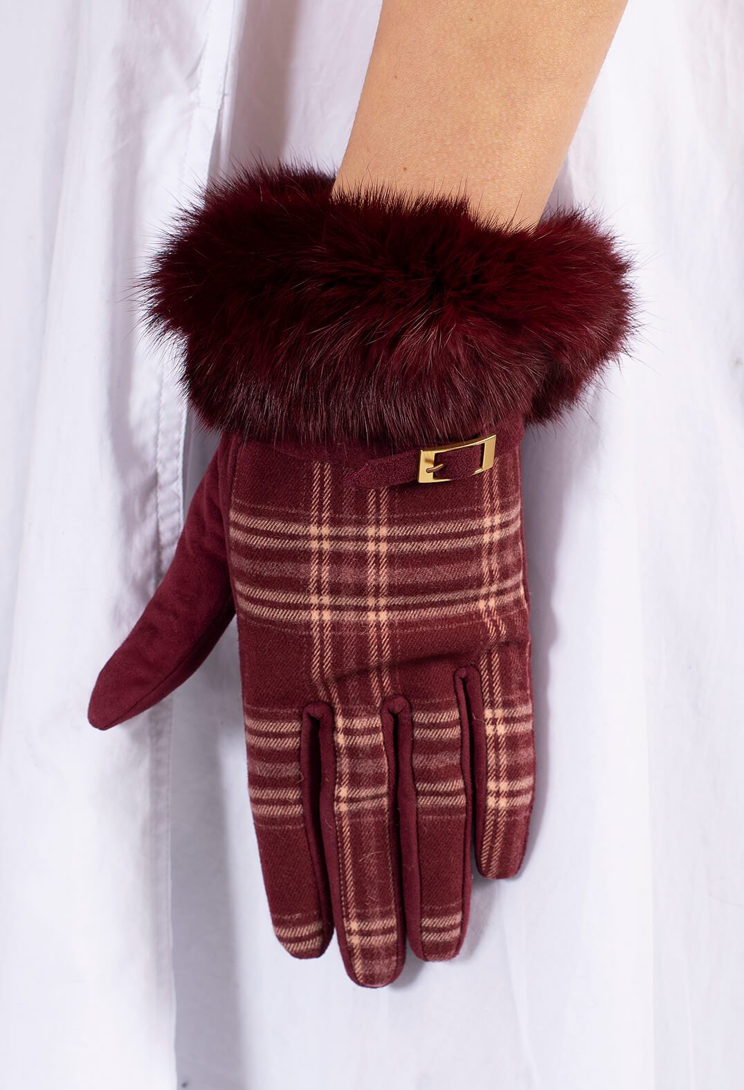 vincent pradier handschuhe Vincent Pradier Gloves in Wine/Pin