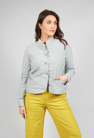 Grandad Collar Jacket in Ghiaccio