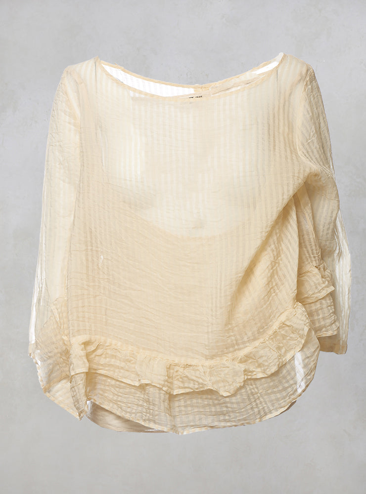 Surcouf Cropped Blouse with Underlay in Powder