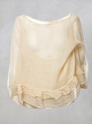 Surcouf Cropped Blouse with Underlay in Powder