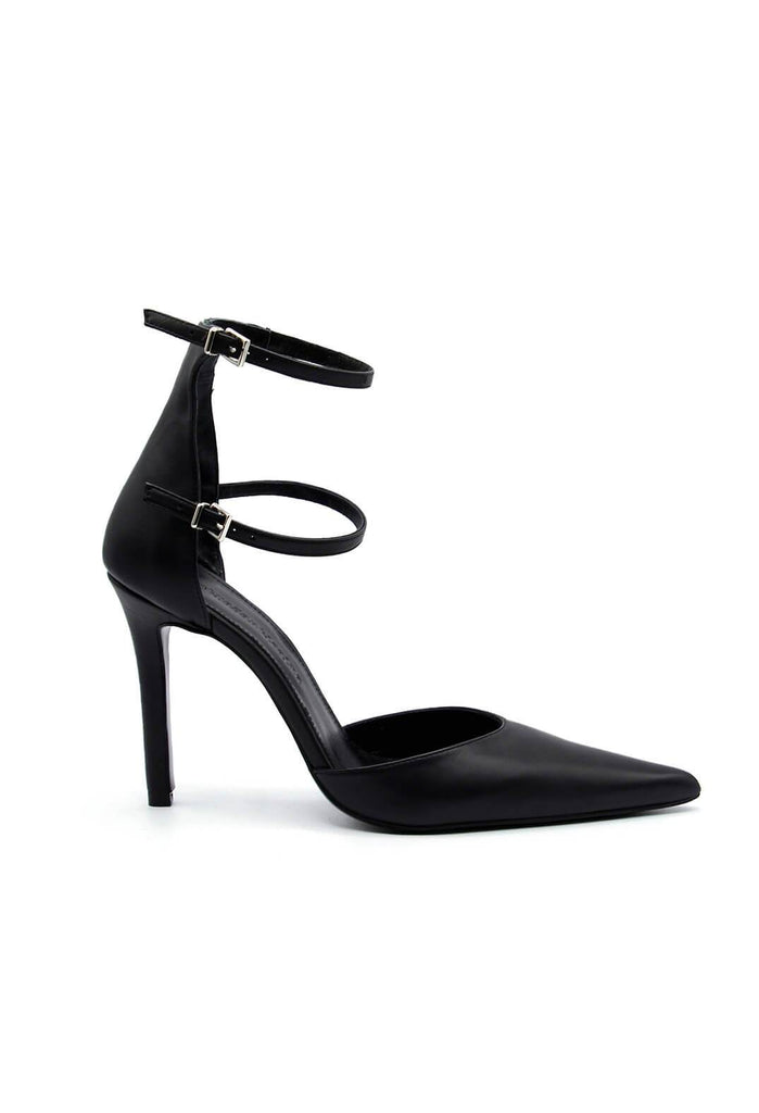 Ankle Strap Heels in Black