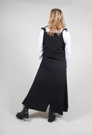 High Low Hem A Line Dress in Black