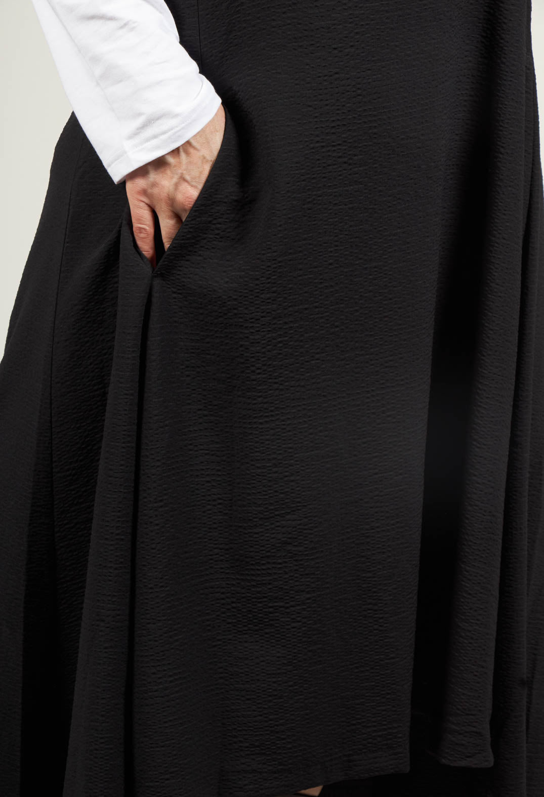 High Low Hem A Line Dress in Black