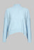 High Neck Sweater with Seam Detail in Light Blue