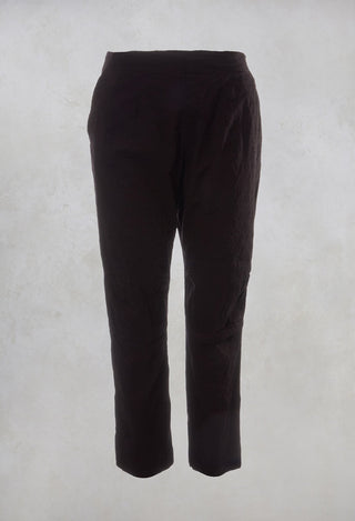 High Waisted Straight Leg Trousers in Dark Red