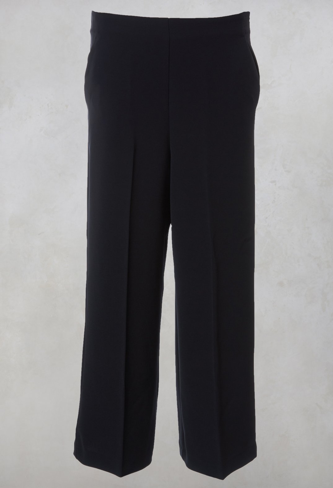 navy high waisted tailored trousers