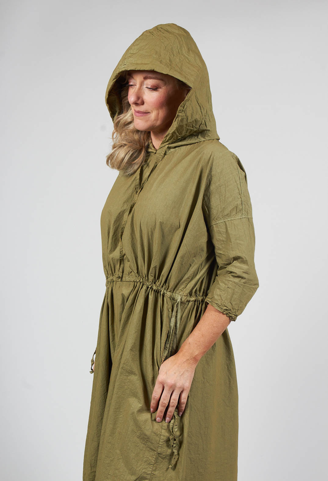 Hooded Dress TC in Khaki