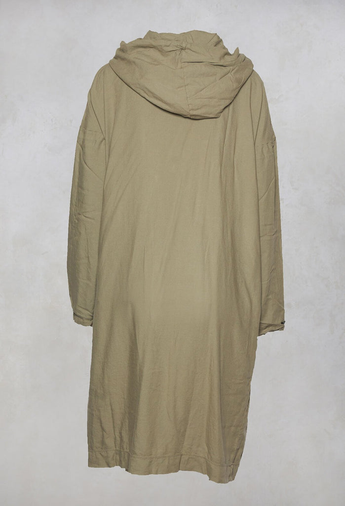 Hooded Dress in Marron Glace