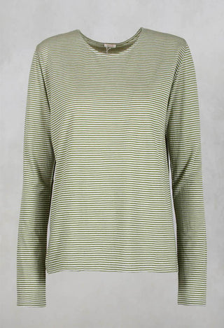 Striped Top in Canapa Verde