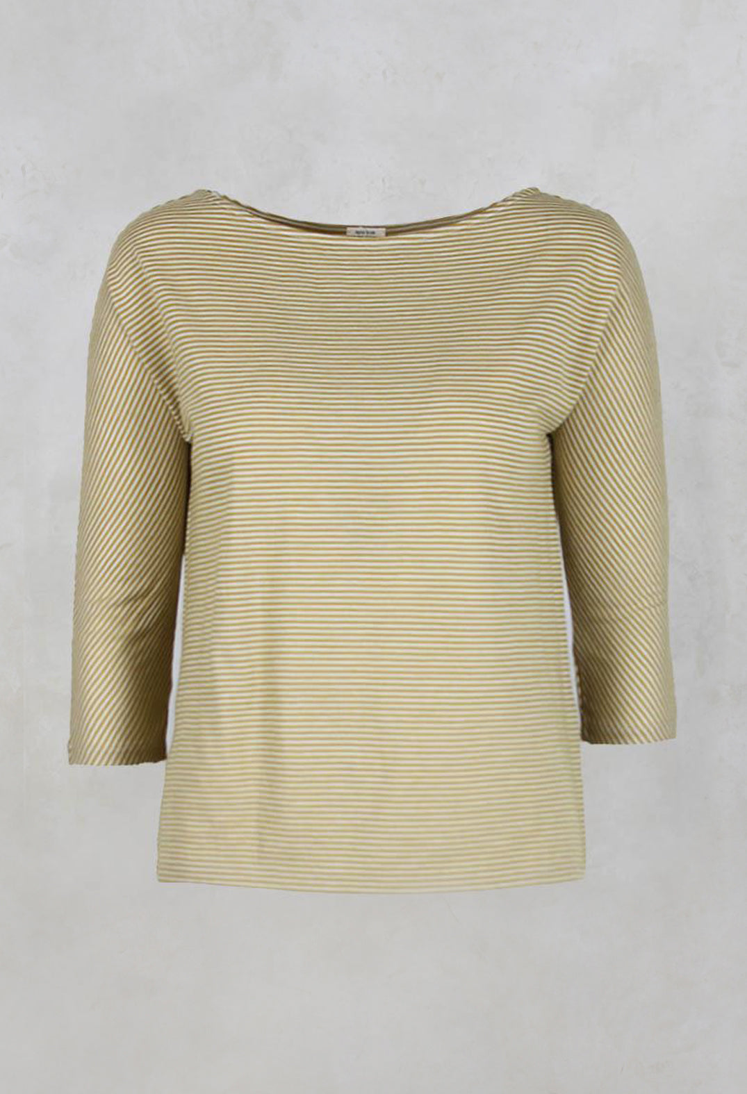 3/4 Sleeve Striped T-Shirt in Canapa Orca