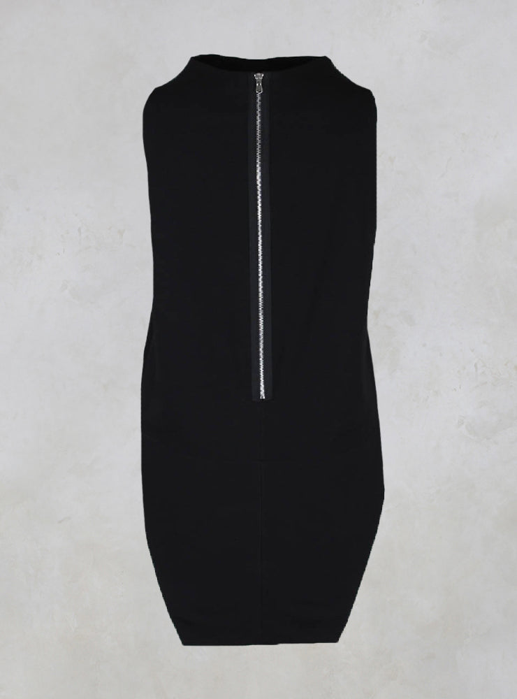 Sleeveless Shirt with Side Slits in Black