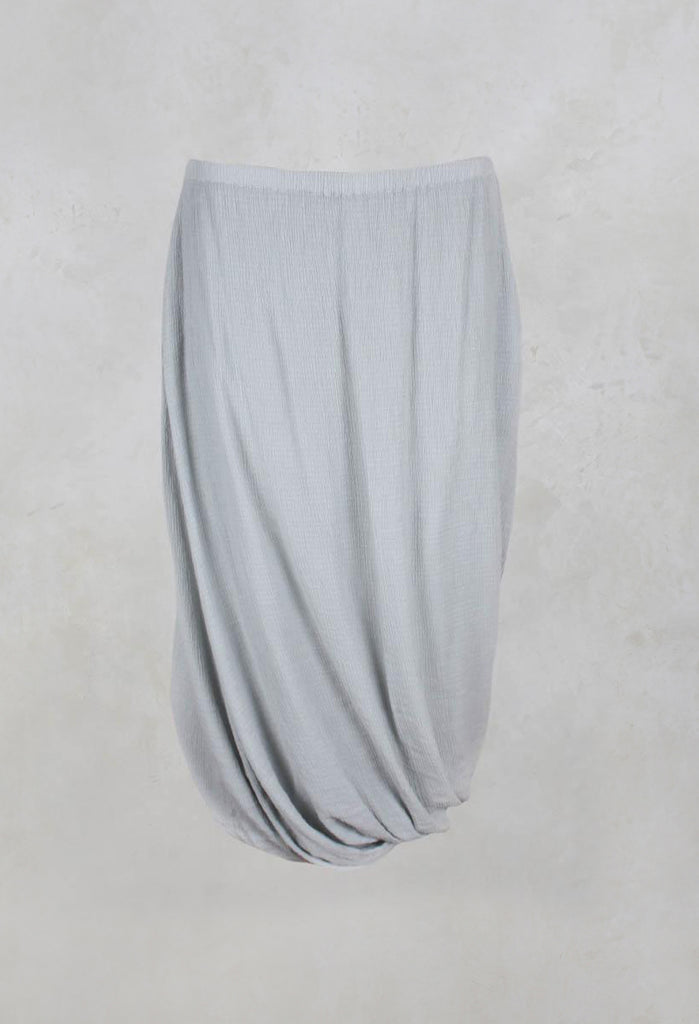 Long Bubble Skirt in Silver