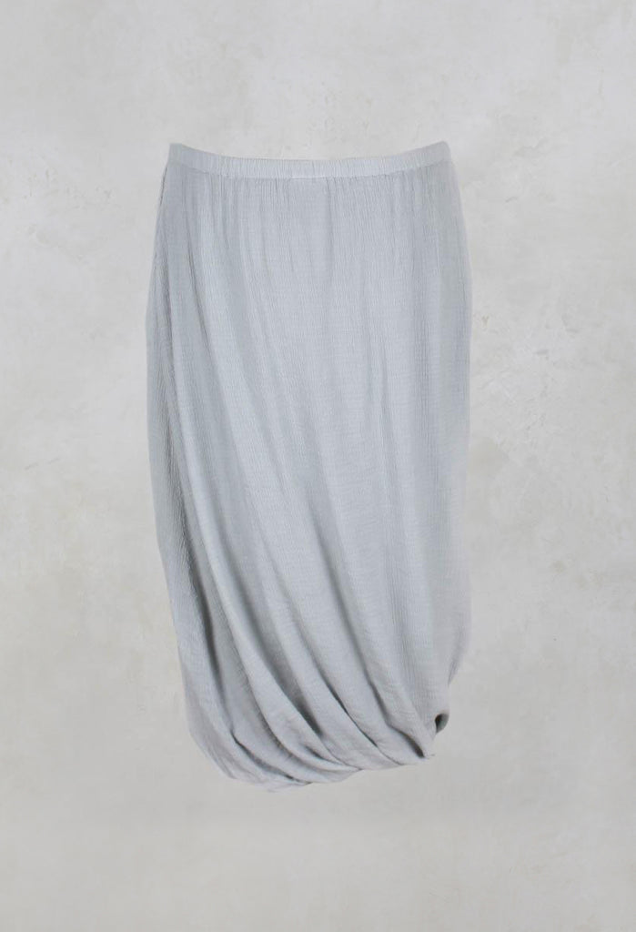 Long Bubble Skirt in Silver