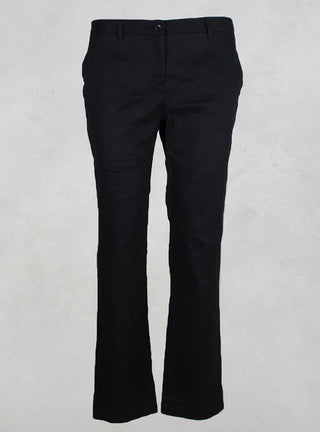 Straight Leg Trousers in Noir