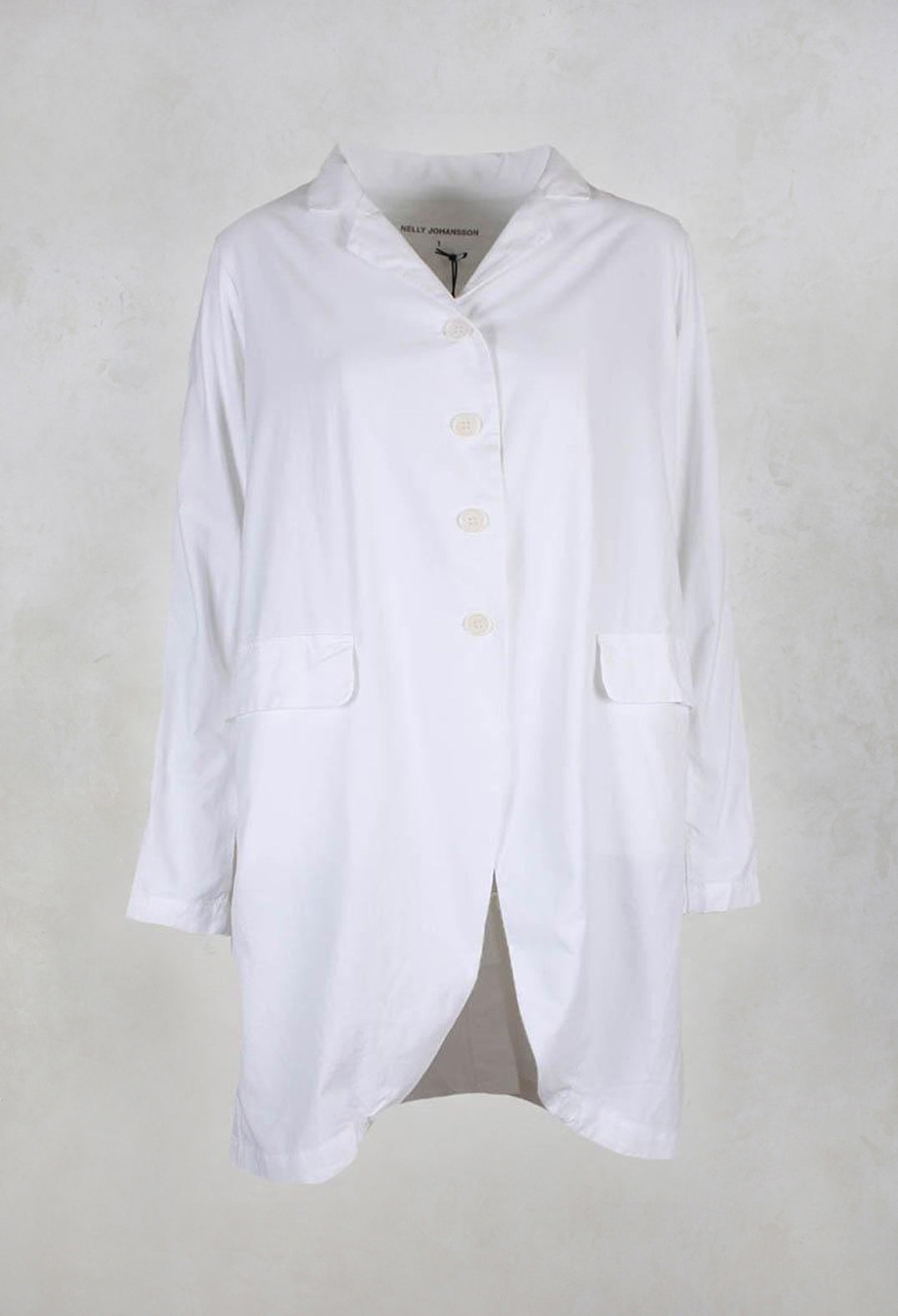 Lucie Jacket with Spilt at Front and Back in White
