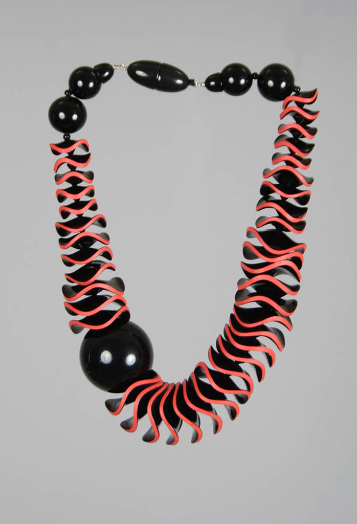 Flamenco Style Choker in Coral