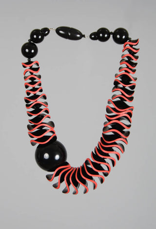Flamenco Style Choker in Coral